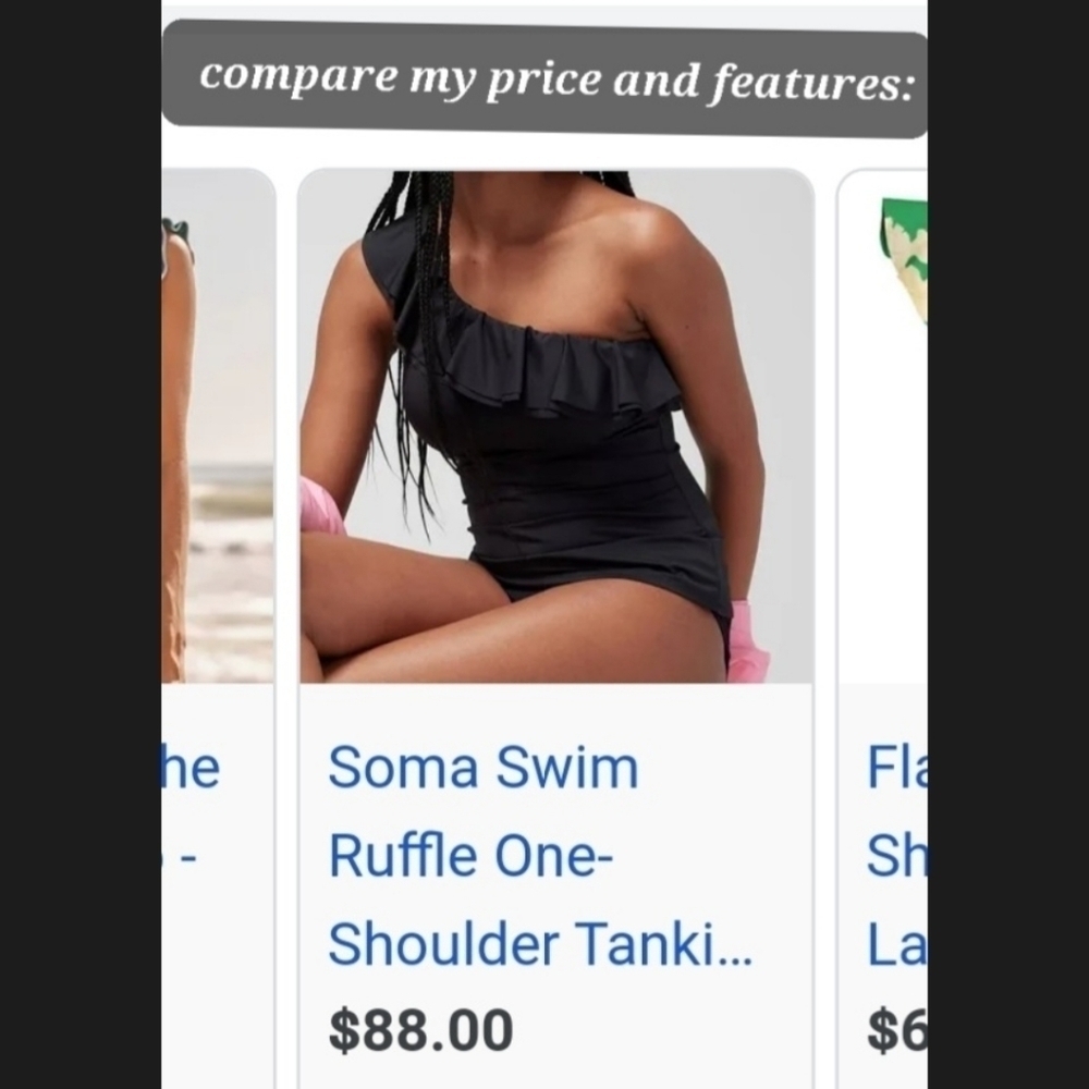 One Shoulder Ruffle One Piece Swimsuit - Picture 7 of 13